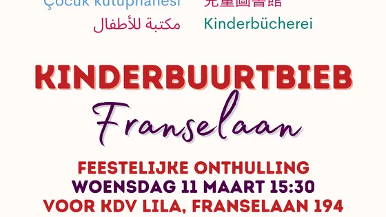 Onthulling Kinderbuurtbieb Franselaan