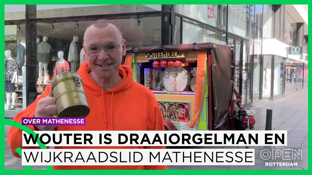Draaiorgelman en wijkraadslid Wouter brengt muziek én buurtgevoel naar Rotterdam