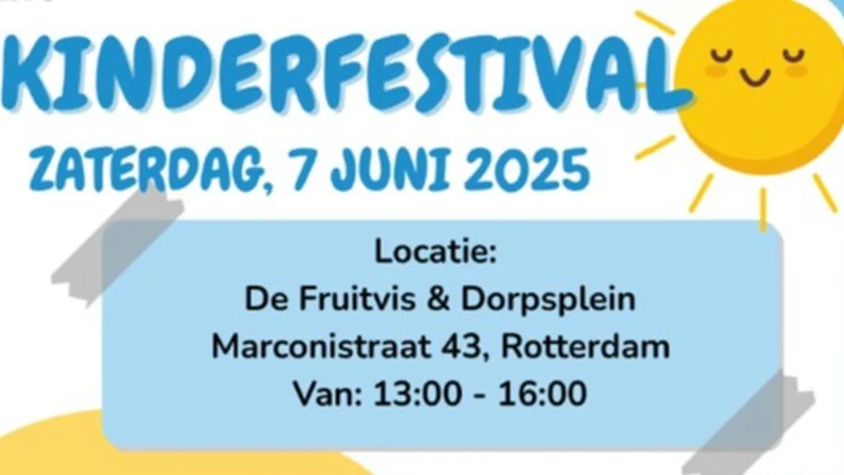 Gratis kinderfestival op het terrein van de Fruitvis en Dorpsplein