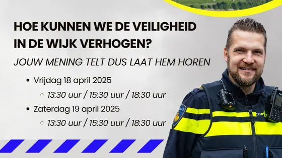 Wijkagent Jurre nodigt iedereen uit voor veiligheidsbijeenkomst